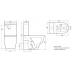Toilet Suite Vortex Flush BTW LEN092 Black S/P Pan 